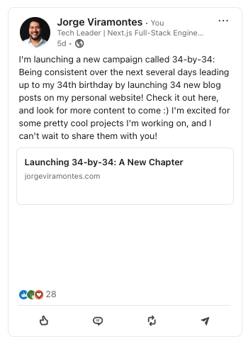 Social Media Post on LinkedIn